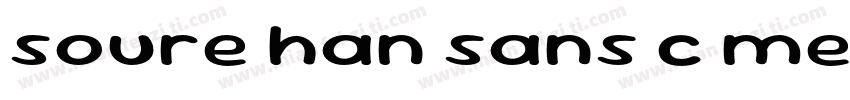 soure han sans c medium字体转换